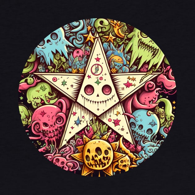 Goth Doodle Pentagram by UnrealArtDude